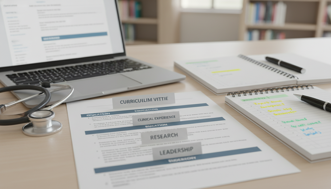Medical student organizing sections of a residency CV Medical student organizing sections of a residency CV - US citizen IMG for CV Building for US Citizen IMG in Preliminary Medi