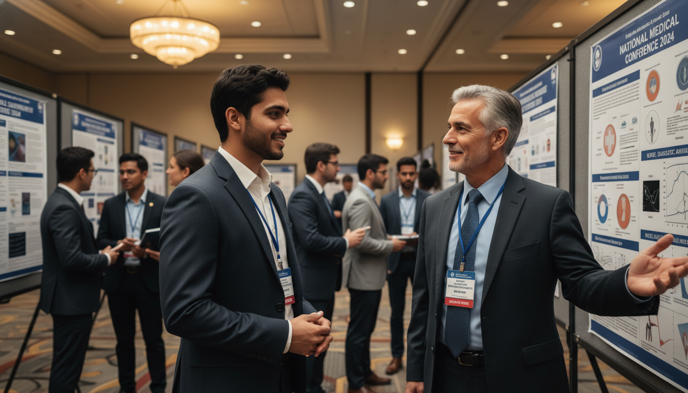 US citizen IMG networking at a medical conference US citizen IMG networking at a medical conference - US citizen IMG for Networking in Medicine for US Citizen IMG in Prelimina