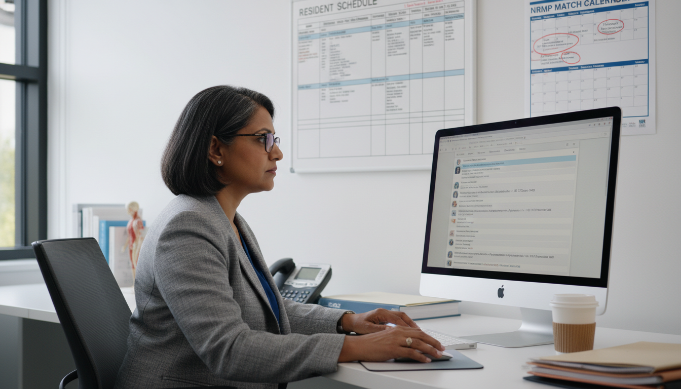 Residency program director reviewing applicant emails Residency program director reviewing applicant emails - US citizen IMG for Pre-Match Communication for US Citizen IMG in Prel