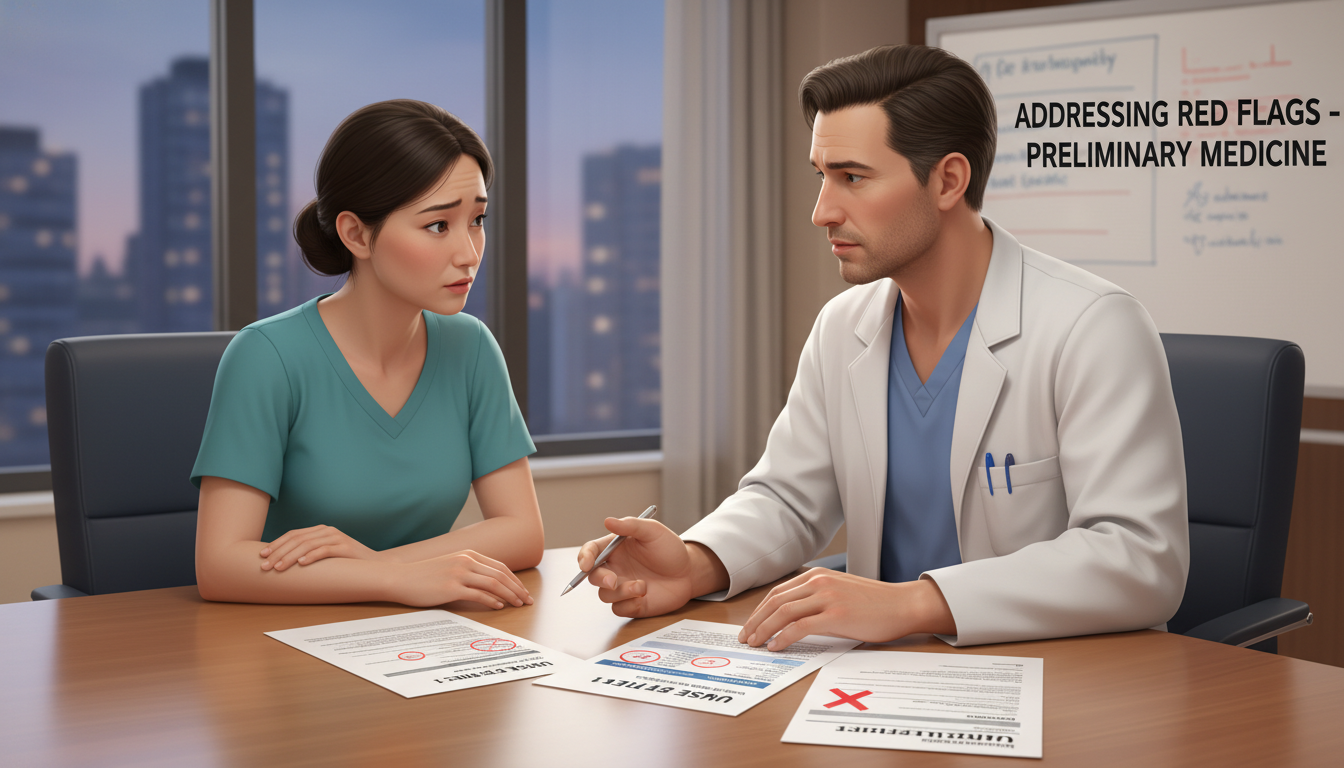 Resident and mentor reviewing a residency application focused on red flags Resident and mentor reviewing a residency application focused on red flags - US citizen IMG for Addressing Red Flags for US C