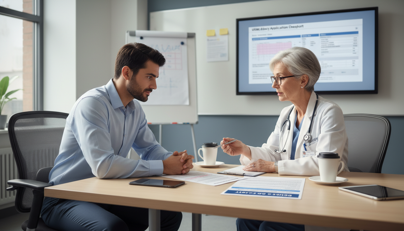 US citizen IMG meeting with mentor to discuss residency strategy - US citizen IMG for Step Score Strategy for US Citizen IMG