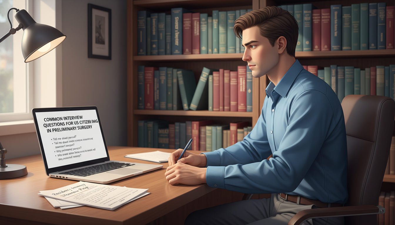 US citizen IMG reviewing residency interview preparation notes - US citizen IMG for Common Interview Questions for US Citizen