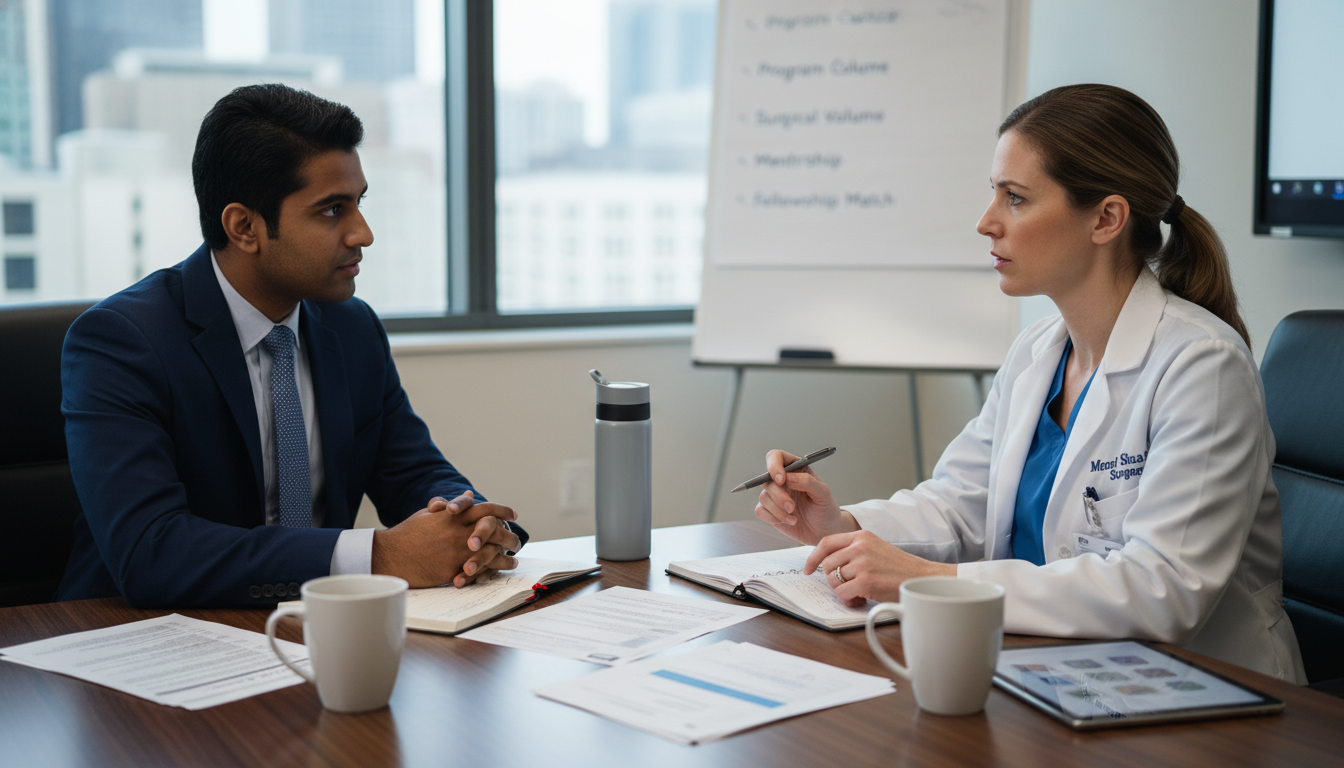 Surgery resident interviewing at a residency program and assessing fit Surgery resident interviewing at a residency program and assessing fit - US citizen IMG for Identifying Malignant Programs fo