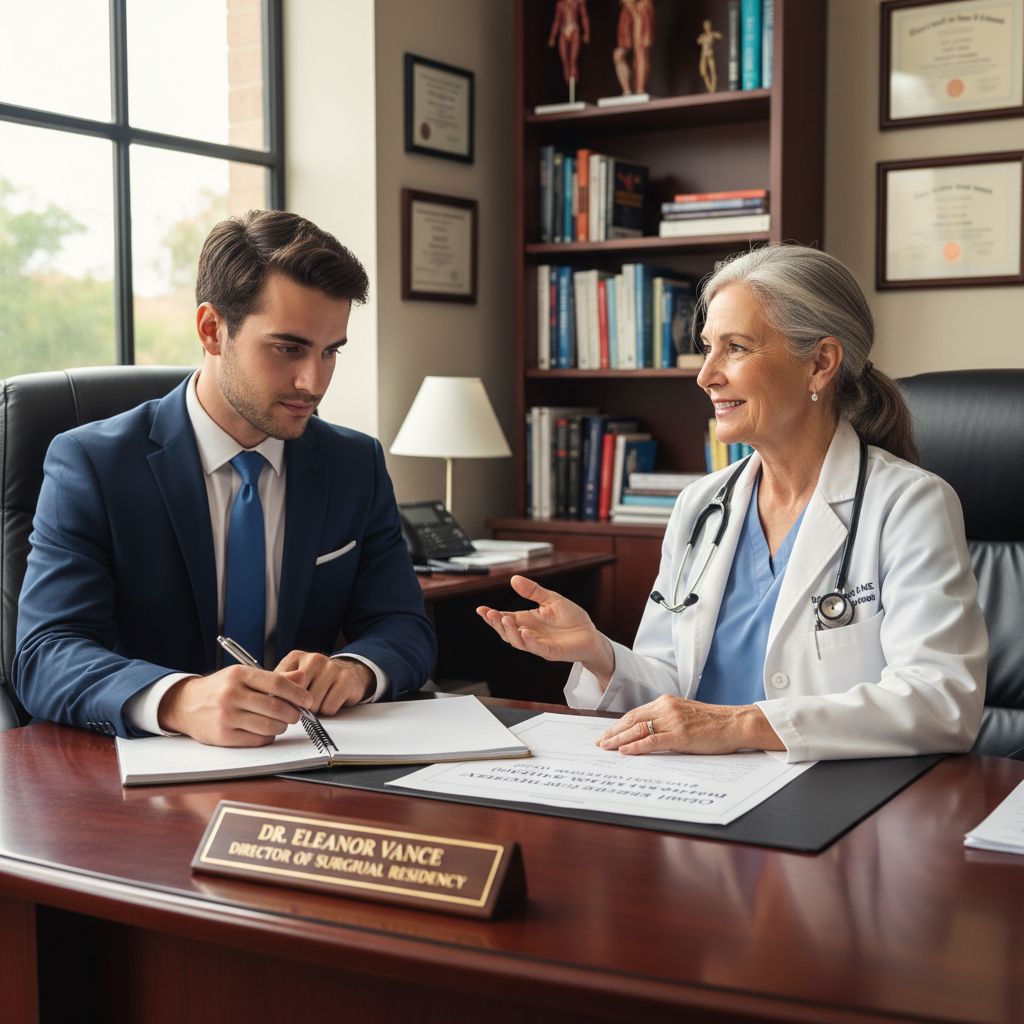 Preliminary surgery resident asking questions during a residency interview Preliminary surgery resident asking questions during a residency interview - US citizen IMG for Questions to Ask Programs for