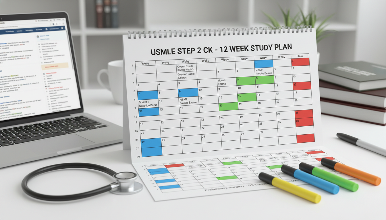 Structured USMLE Step 2 CK study plan and calendar Structured USMLE Step 2 CK study plan and calendar - US citizen IMG for USMLE Step 2 CK Preparation for US Citizen IMG in Pre