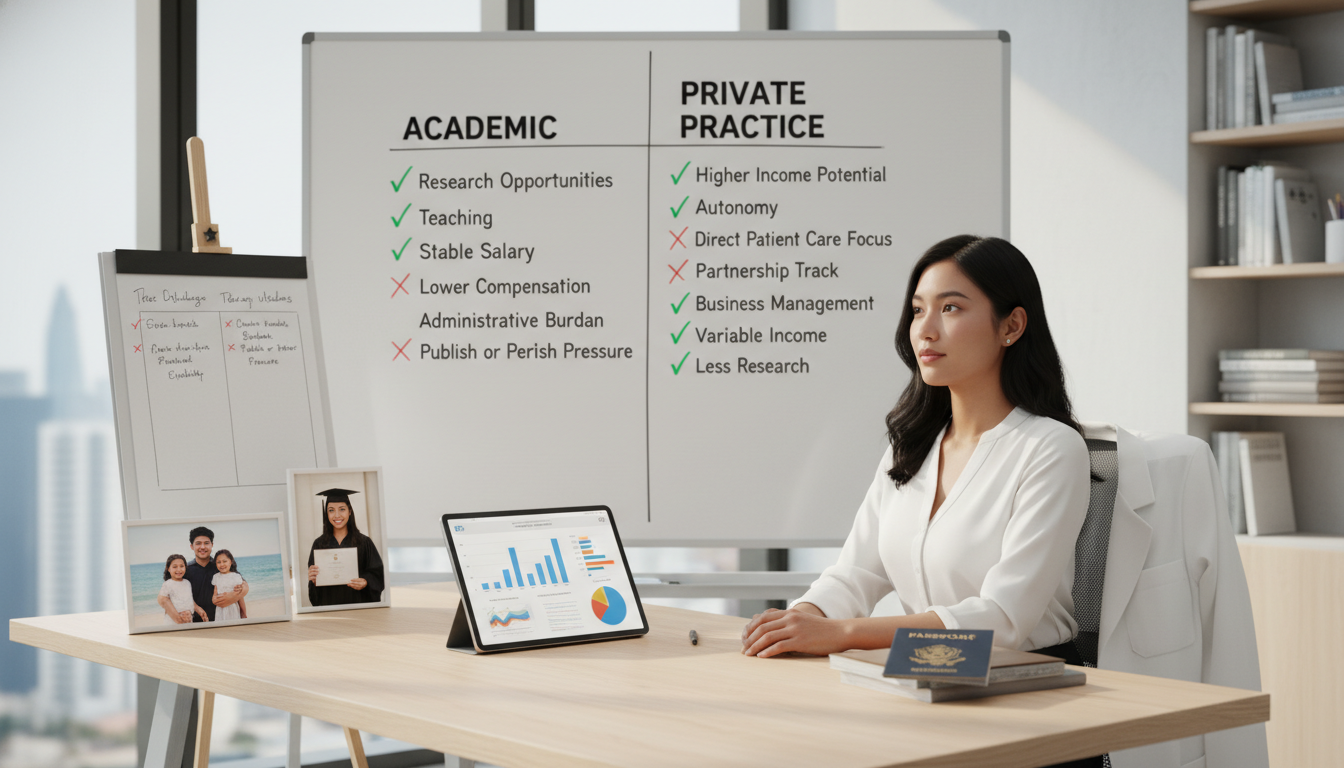 US citizen IMG radiation oncology fellow mapping out academic vs private practice decision factors US citizen IMG radiation oncology fellow mapping out academic vs private practice decision factors - US citizen IMG for Acade