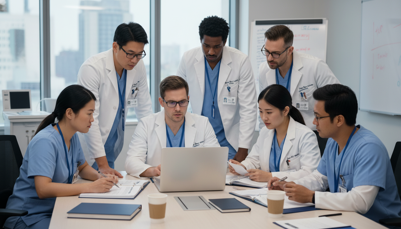 Radiation oncology residents discussing program culture Radiation oncology residents discussing program culture - US citizen IMG for Identifying Malignant Programs for US Citizen IM