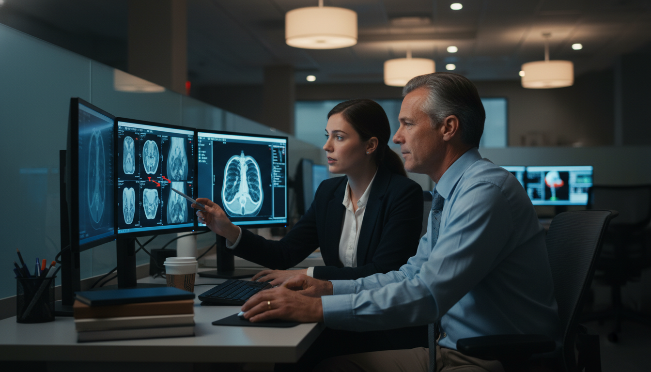 Radiology resident and attending reviewing CT scans - US citizen IMG for Common Interview Questions for US Citizen IMG in Dia