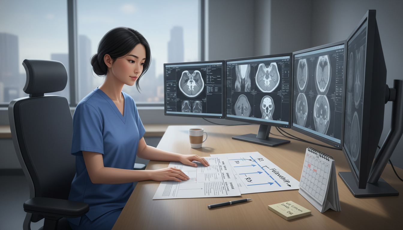 Diagnostic Radiology Resident Reviewing Job Search Timeline - US citizen IMG for Job Search Timing for US Citizen IMG in Diag