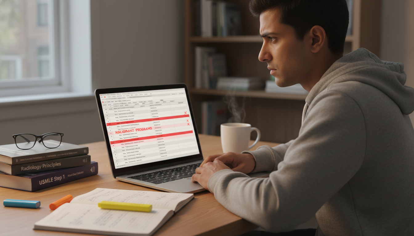 US citizen IMG ranking radiology residency programs with red flags US citizen IMG ranking radiology residency programs with red flags - US citizen IMG for Identifying Malignant Programs for US