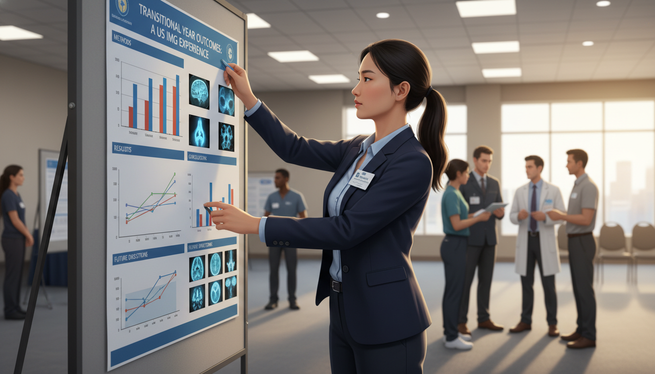 Medical student preparing a research poster for a conference Medical student preparing a research poster for a conference - US citizen IMG for Research Profile Building for US Citizen IM