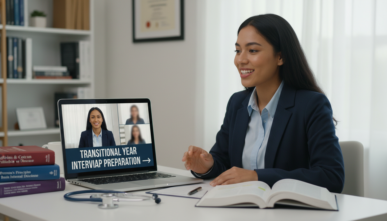 US citizen IMG on a video call for SOAP residency interview - US citizen IMG for SOAP Preparation for US Citizen IMG in Trans