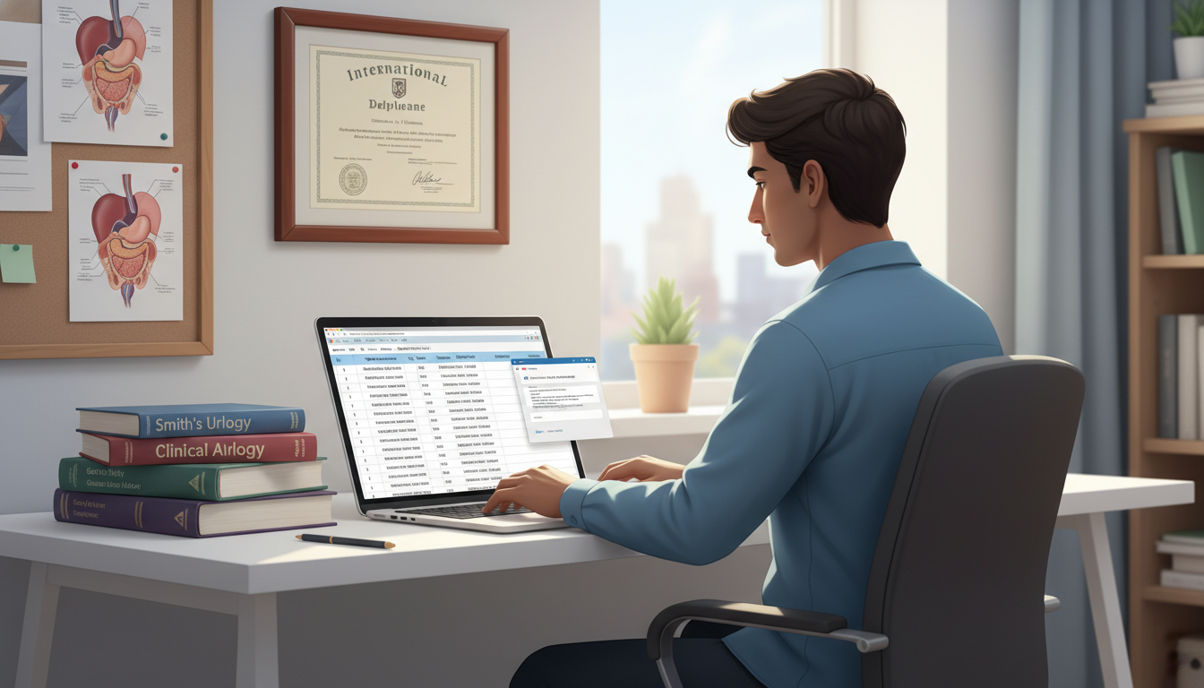 Urology residency applicant reviewing programs and drafting emails - US citizen IMG for Pre-Match Communication for US Citize