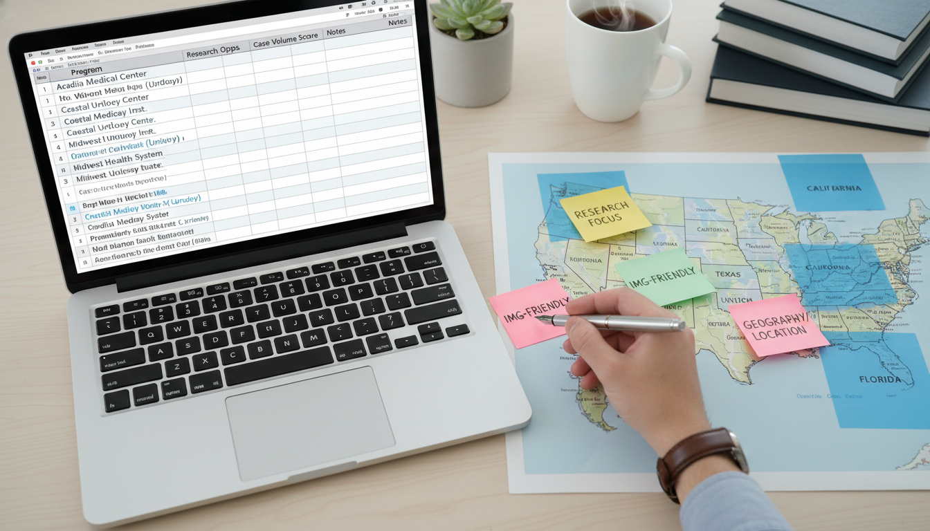 Mapping and organizing urology residency program preferences Mapping and organizing urology residency program preferences - US citizen IMG for How to Research Programs for US Citizen IMG
