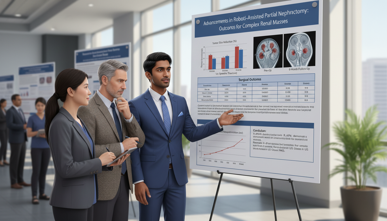 Urology resident presenting research poster at a medical conference Urology resident presenting research poster at a medical conference - US citizen IMG for Research During Residency for US Cit