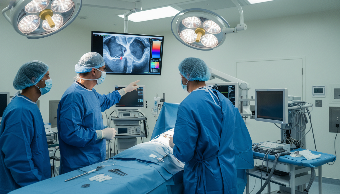 Vascular surgery team working with a visiting medical student Vascular surgery team working with a visiting medical student - US citizen IMG for Away Rotation Strategy for US Citizen IMG