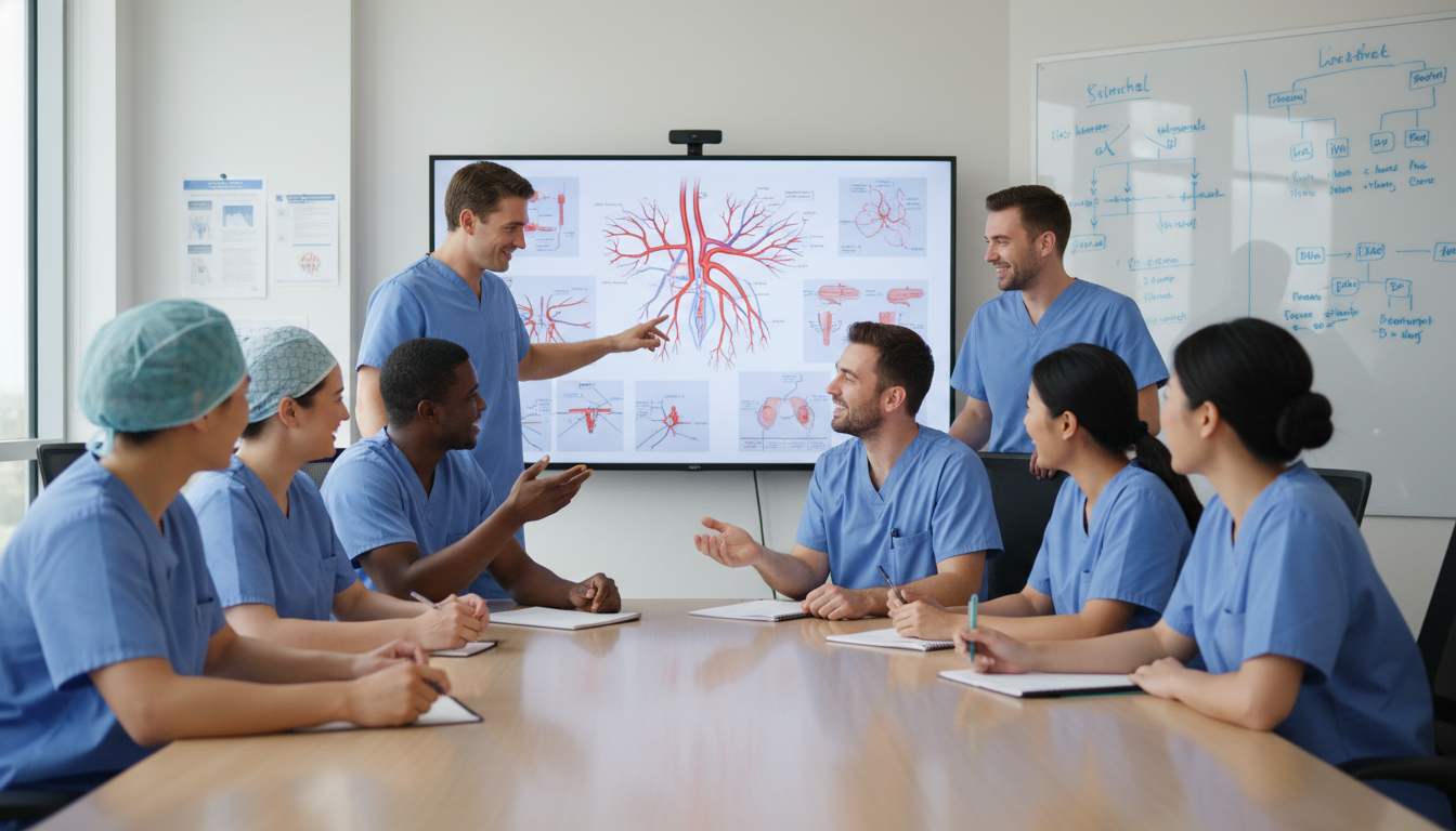 Vascular surgery residents discussing program culture Vascular surgery residents discussing program culture - US citizen IMG for Identifying Malignant Programs for US Citizen IMG