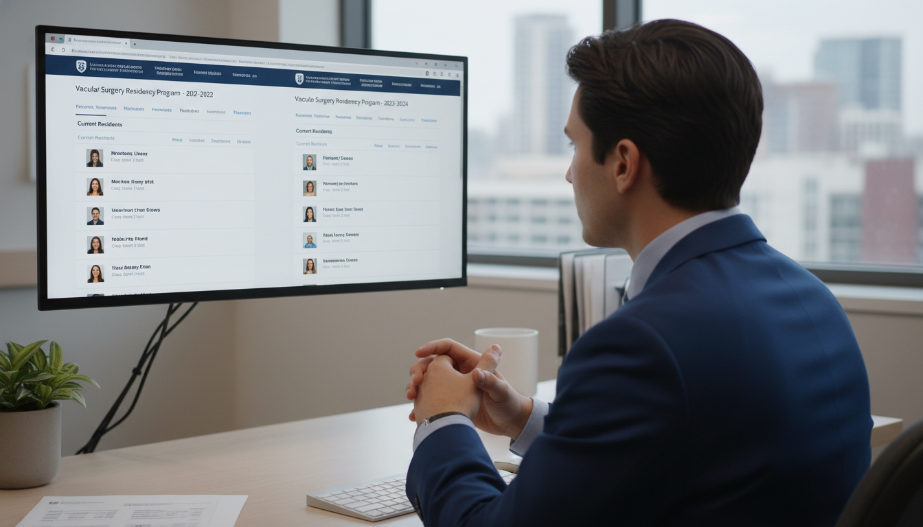 Vascular surgery resident roster comparison indicating missing residents Vascular surgery resident roster comparison indicating missing residents - US citizen IMG for Resident Turnover Warning Signs