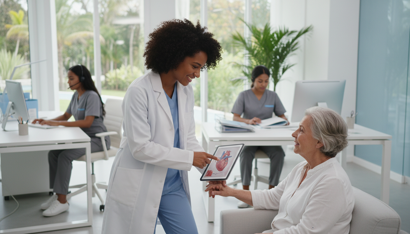 Caribbean IMG physician in a modern private practice clinic Caribbean IMG physician in a modern private practice clinic - Caribbean medical school residency for Academic vs Private Prac