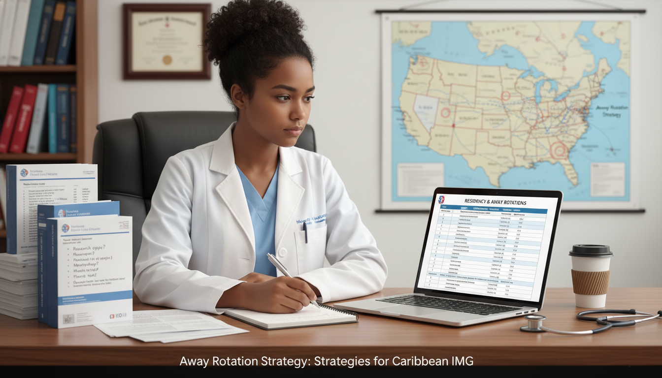 Caribbean IMG selecting away rotation programs using laptop and notes Caribbean IMG selecting away rotation programs using laptop and notes - Caribbean medical school residency for Away Rotation