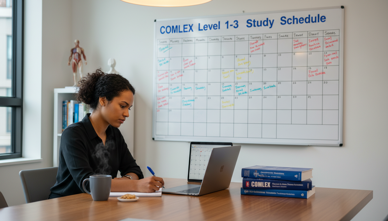 Medical student planning COMLEX study schedule Medical student planning COMLEX study schedule - Caribbean medical school residency for COMLEX Level 1-3 Preparation Strategi