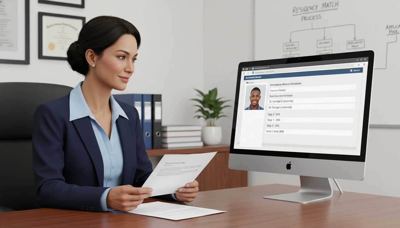 Residency program director reviewing a letter of intent from a Caribbean IMG - Caribbean medical school residency for Letter