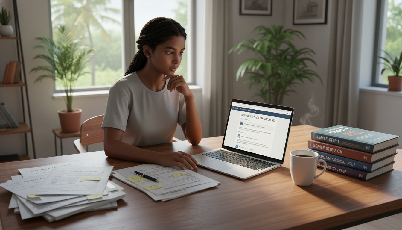 Caribbean IMG reviewing residency application materials and letters of recommendation Caribbean IMG reviewing residency application materials and letters of recommendation - Caribbean medical school residency fo