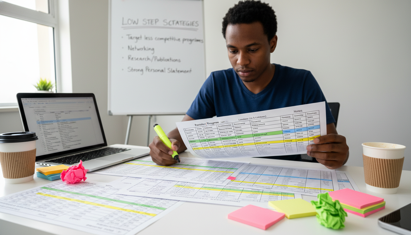 Residency application planning with spreadsheets and program lists - Caribbean medical school residency for Low Step Score St