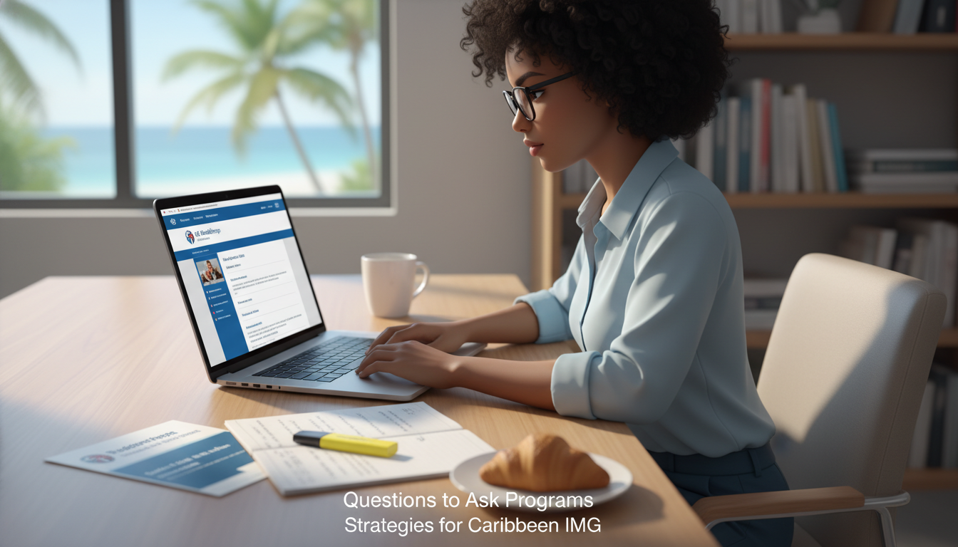 Caribbean IMG reviewing residency program website and notes Caribbean IMG reviewing residency program website and notes - Caribbean medical school residency for Questions to Ask Program