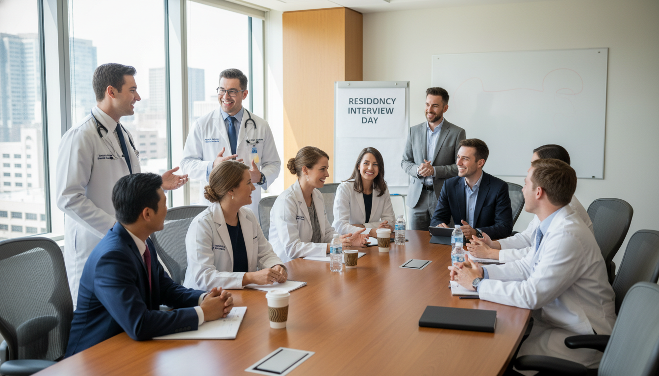 Residency interview day group of residents and candidates Residency interview day group of residents and candidates - Caribbean medical school residency for Questions to Ask Programs