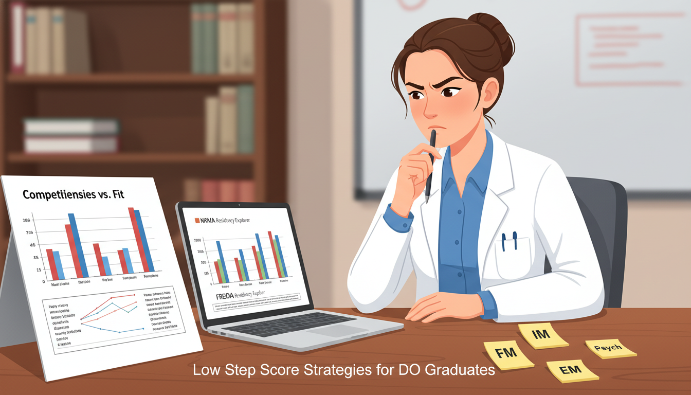 DO graduate considering specialty options with low Step scores - DO graduate residency for Low Step Score Strategies Strategi