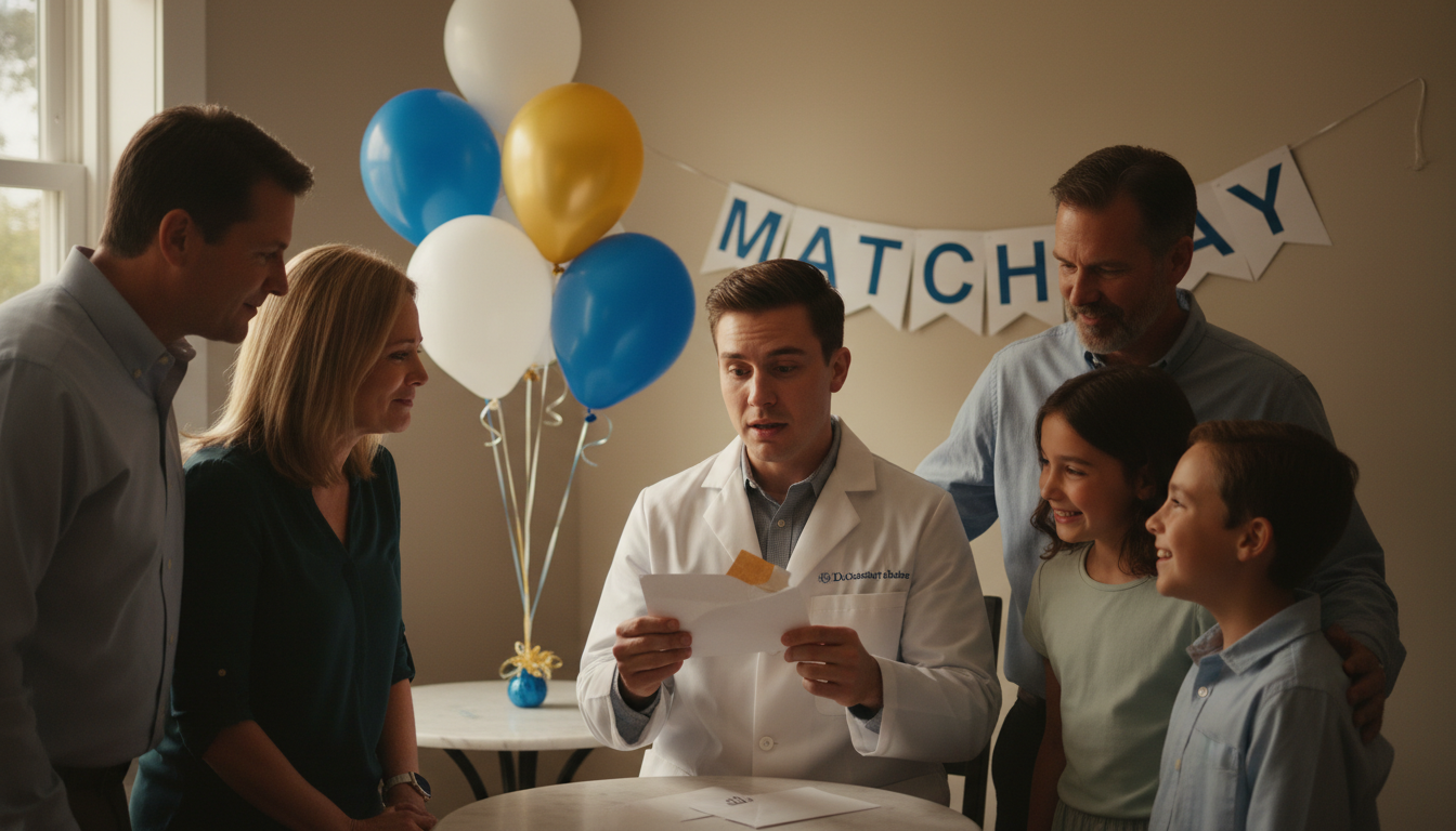 DO graduate opening Match Day envelope with family support DO graduate opening Match Day envelope with family support - DO graduate residency for Match Day Guide Strategies for DO Grad