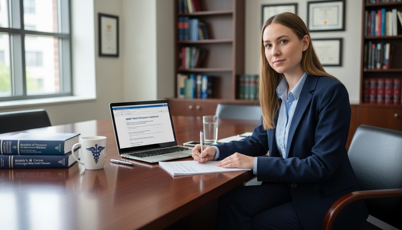 DO graduate reviewing NRMP rules and preparing professional emails DO graduate reviewing NRMP rules and preparing professional emails - DO graduate residency for Pre-Match Communication Strate