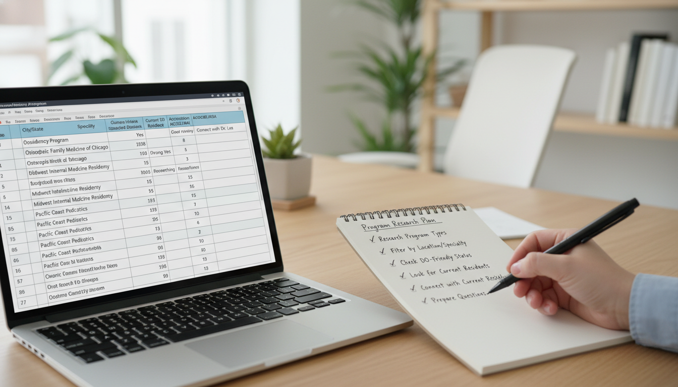Spreadsheet for organizing residency program research Spreadsheet for organizing residency program research - DO graduate residency for How to Research Programs Strategies for DO