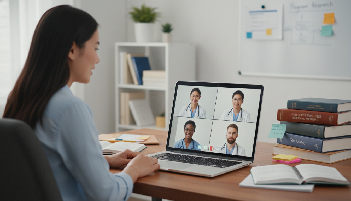 DO graduate in virtual meeting with residents DO graduate in virtual meeting with residents - DO graduate residency for How to Research Programs Strategies for DO Graduate