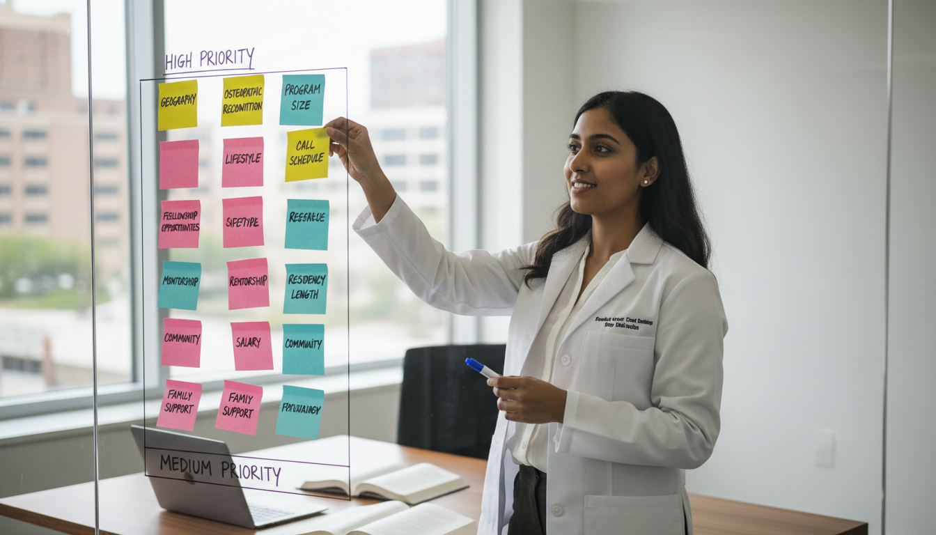 DO graduate prioritizing residency factors on whiteboard - DO graduate residency for Program Selection Strategy Strategies fo