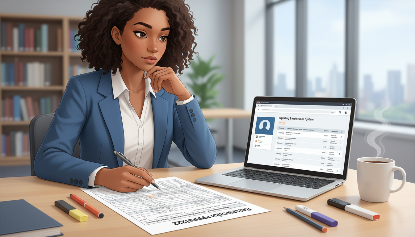 Osteopathic graduate reviewing residency program list and signal tiers - DO graduate residency for Signaling & Preference Sys