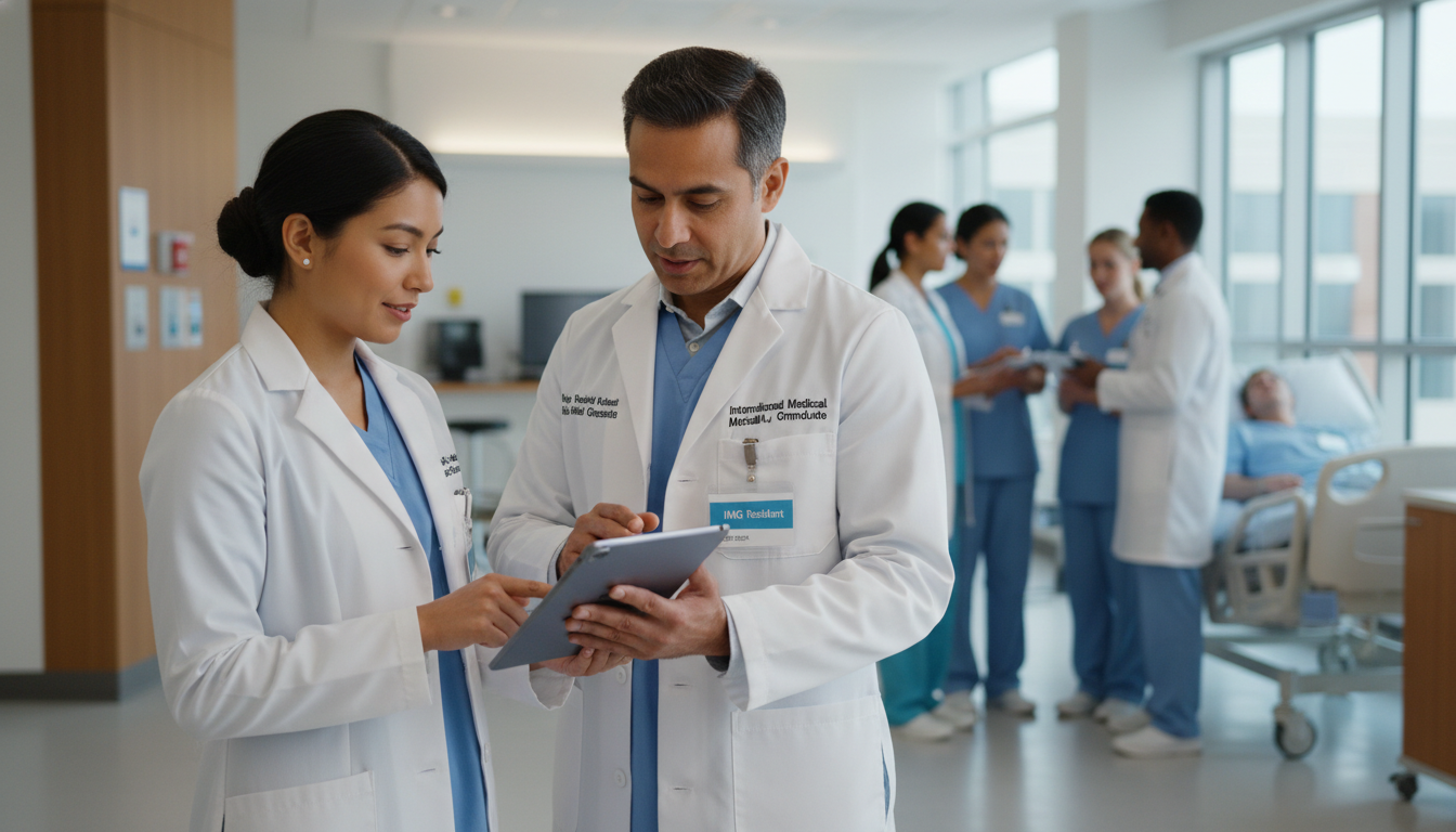 International medical graduate doctor during a U.S. clinical rotation - IMG residency guide for Low Step Score Strategies Str