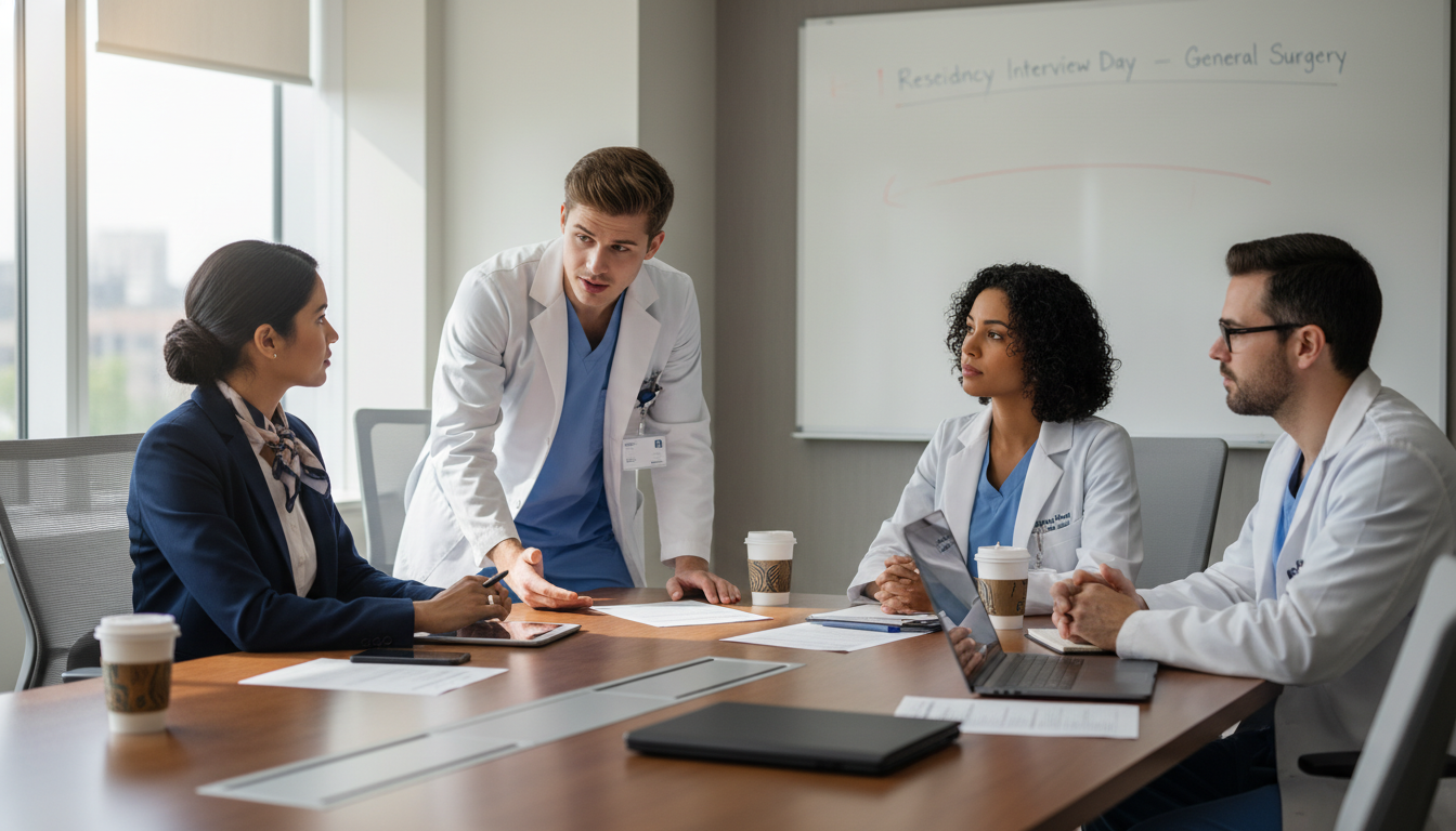 International medical graduate at a residency interview asking residents questions International medical graduate at a residency interview asking residents questions - IMG residency guide for Identifying Mali