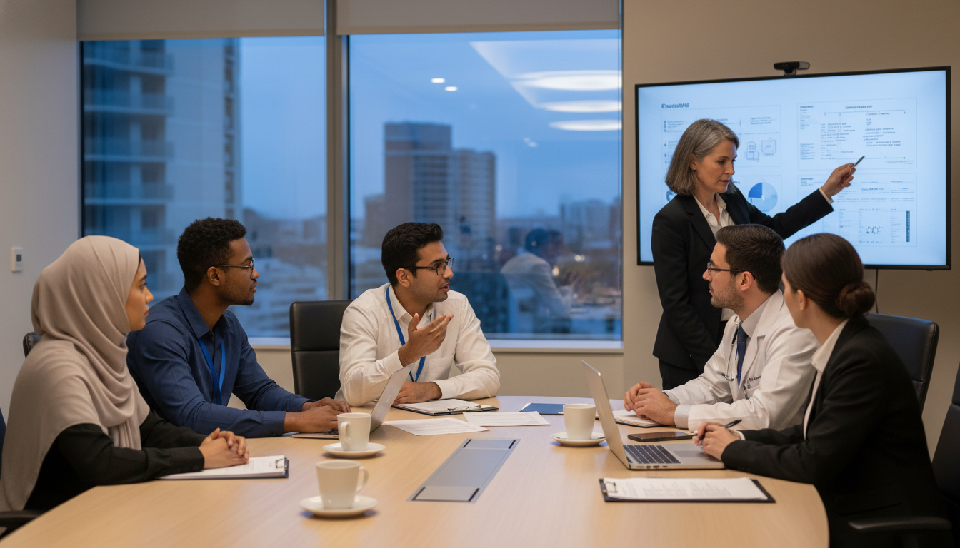 International medical graduate meeting with residents during second look visit - IMG residency guide for Second Look Visits S