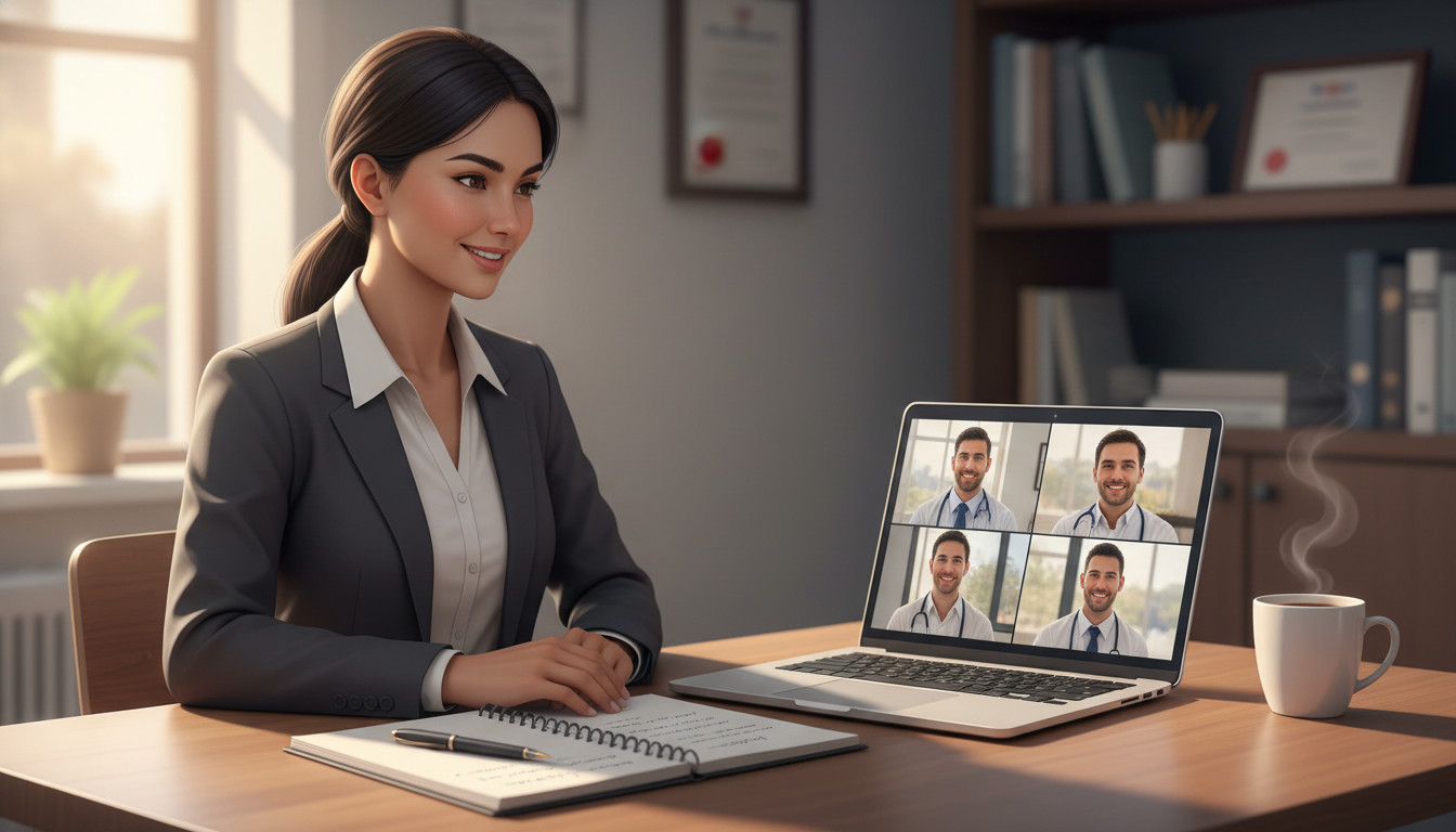 International medical graduate participating in a virtual residency interview International medical graduate participating in a virtual residency interview - IMG residency guide for Thank You Notes & Fol