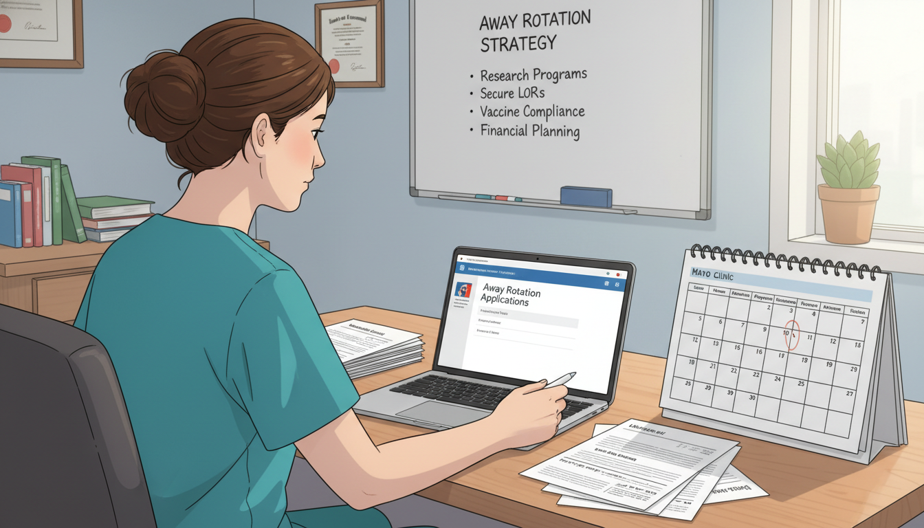 Medical student preparing documentation for away rotations Medical student preparing documentation for away rotations - MD graduate residency for Away Rotation Strategy Strategies for