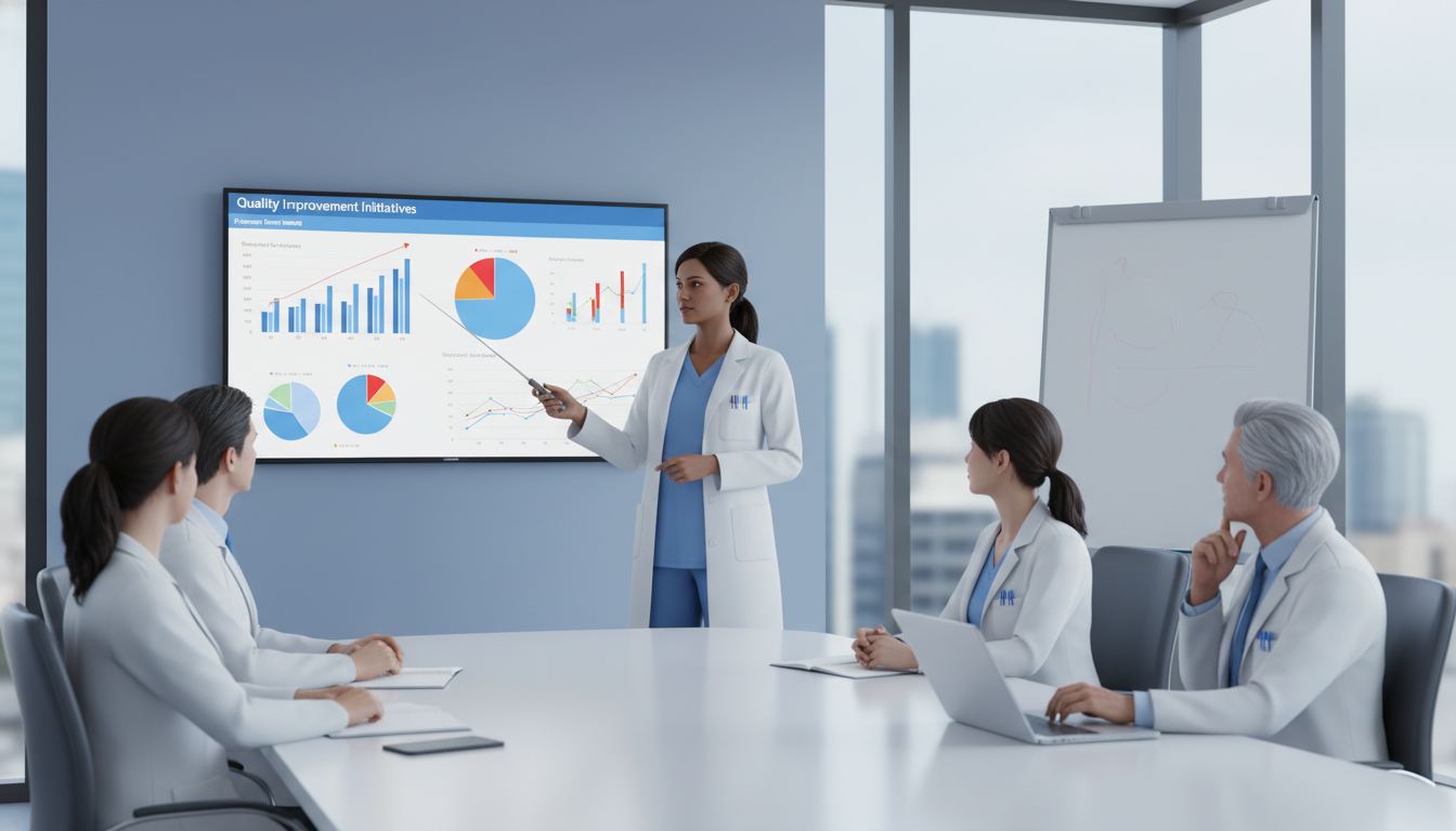 Resident leading a quality improvement meeting Resident leading a quality improvement meeting - MD graduate residency for Leadership Positions in Residency Strategies for M