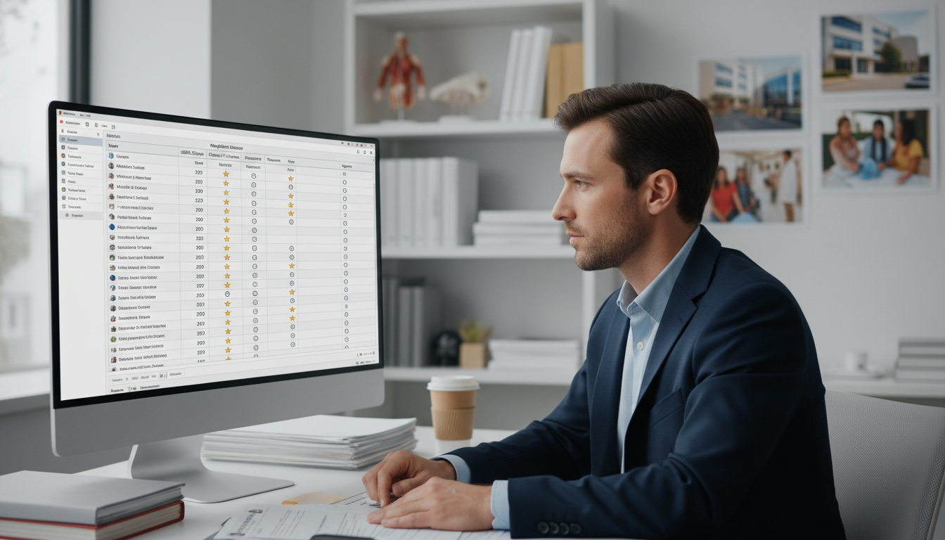 Residency program director reviewing applications with signals - MD graduate residency for Signaling & Preference System Stra