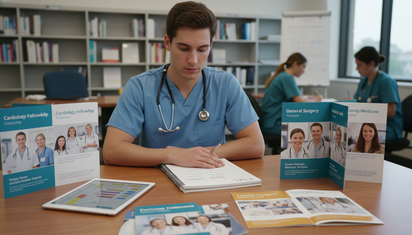 Medical resident comparing lifestyle factors across specialties Medical resident comparing lifestyle factors across specialties - MD graduate residency for Work-Life Balance Assessment Stra