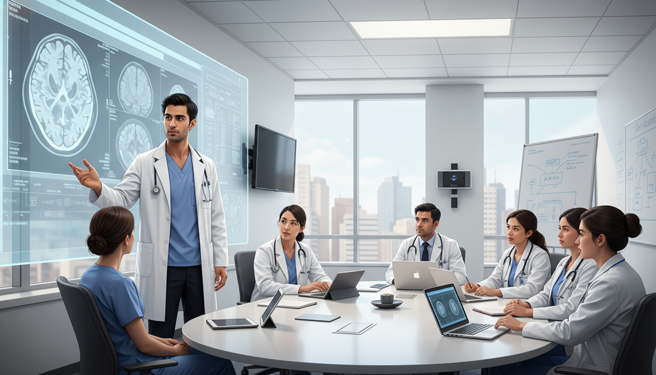 Academic medical team including an international medical graduate teaching residents and students Academic medical team including an international medical graduate teaching residents and students - non-US citizen IMG for Ac