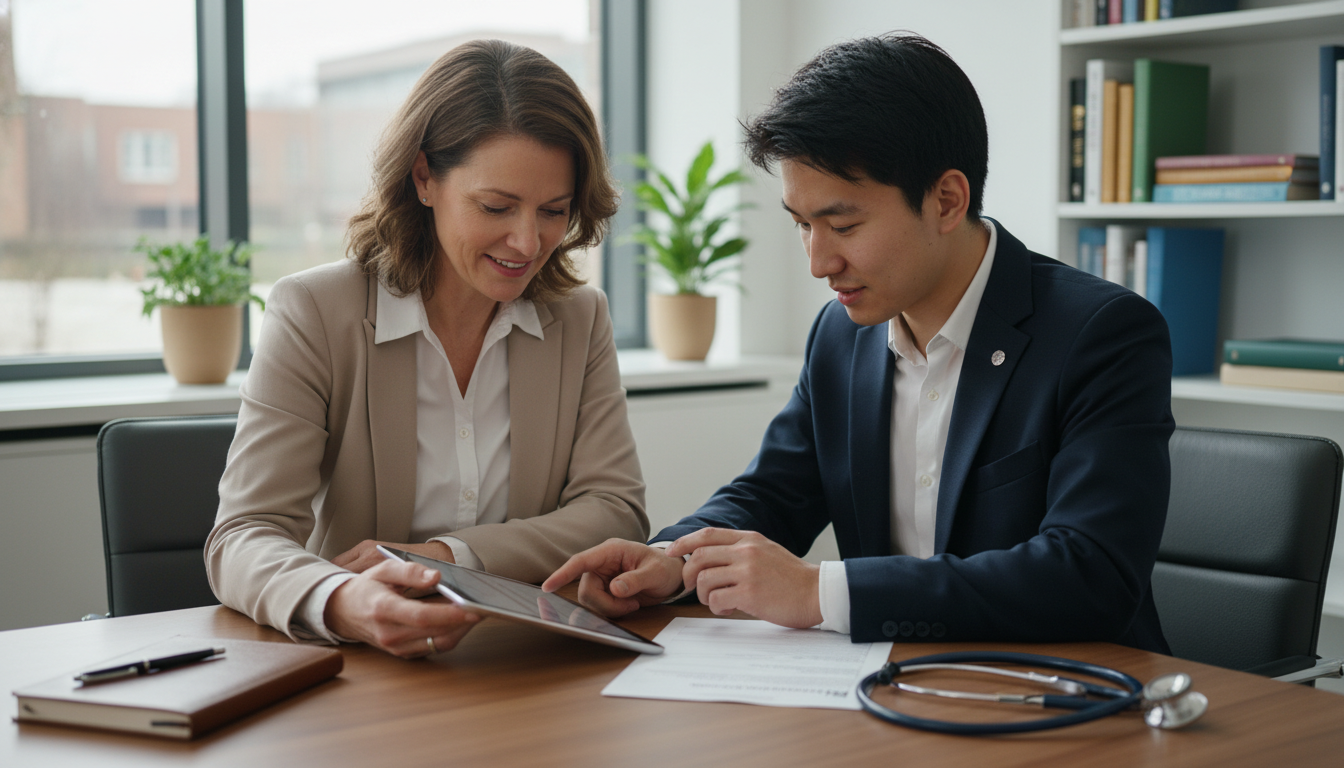 International medical graduate meeting with disability services about residency accommodations - non-US citizen IMG for Chron