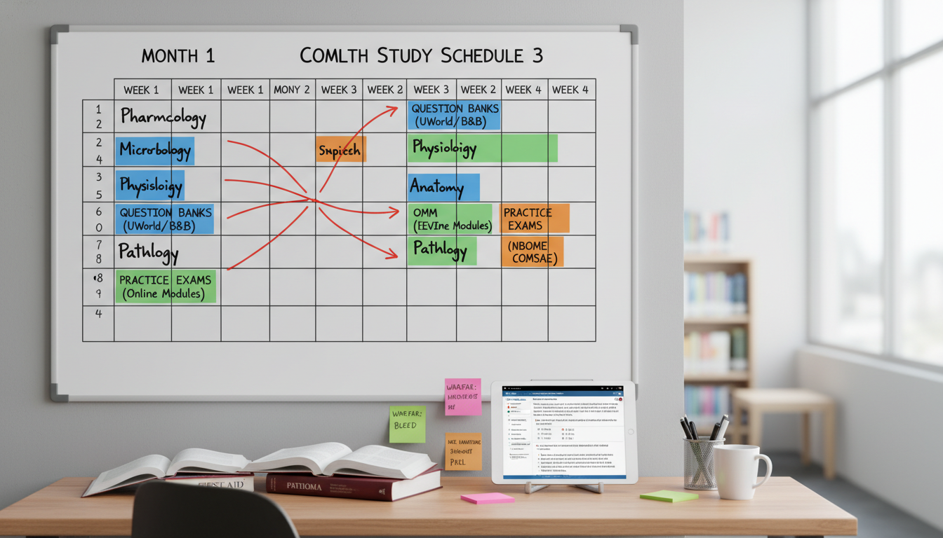 Study schedule and resources for COMLEX Level 1 preparation - non-US citizen IMG for COMLEX Level 1-3 Preparation Strategies