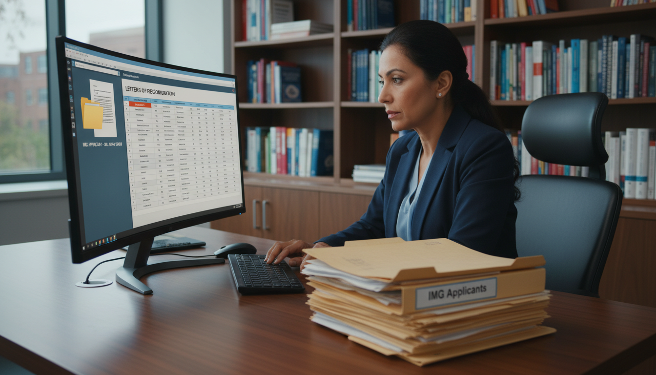 Resident program director reviewing letters of recommendation for an IMG applicant Resident program director reviewing letters of recommendation for an IMG applicant - non-US citizen IMG for Letters of Recomm