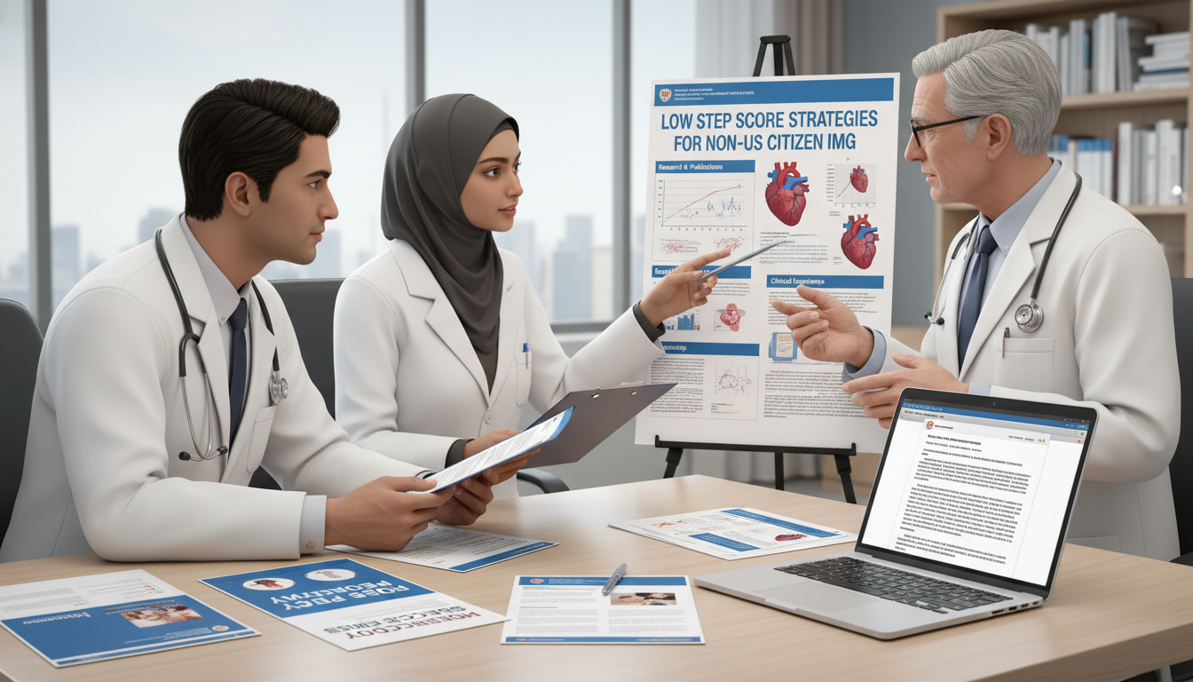 International medical graduates working with a US physician mentor on research and clinical work - non-US citizen IMG for Low